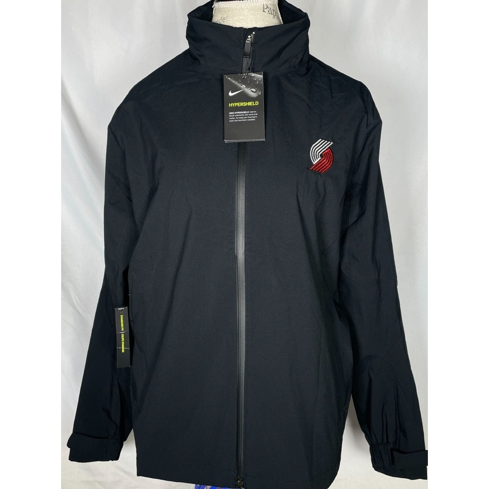 Portland Trail Blazers NIKE Hypershield Full Zip Black Jacket Women's LARGE NWT